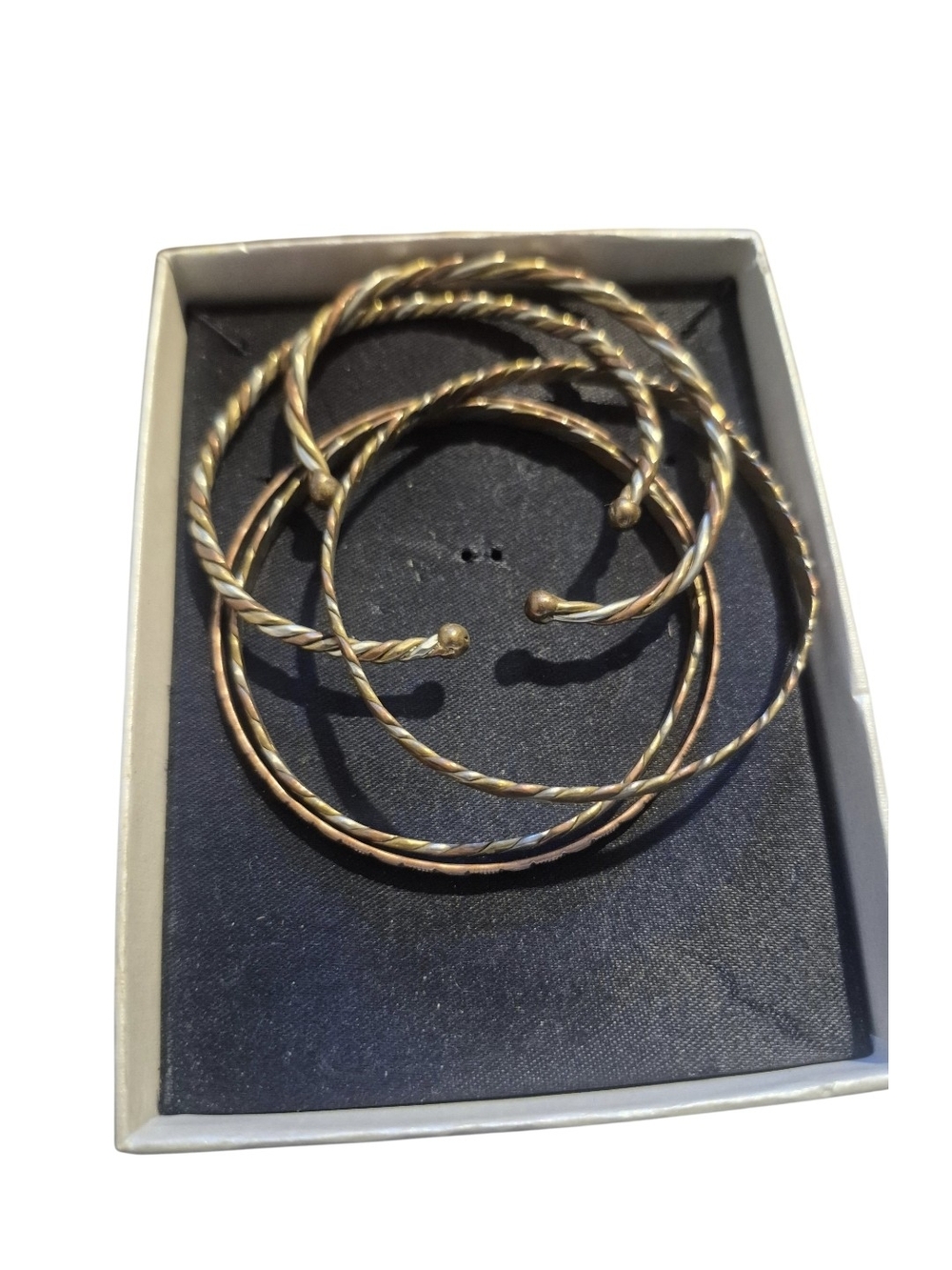 Gold-Tone and Rose-Tone Twisted Wire Bangle Big Bundle Sets